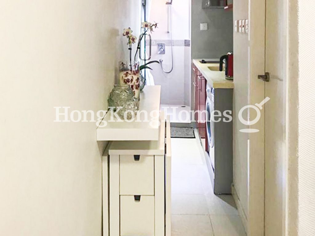 Corridor to Kitchen and Shower Stall — Richland Court, Wan Chai
