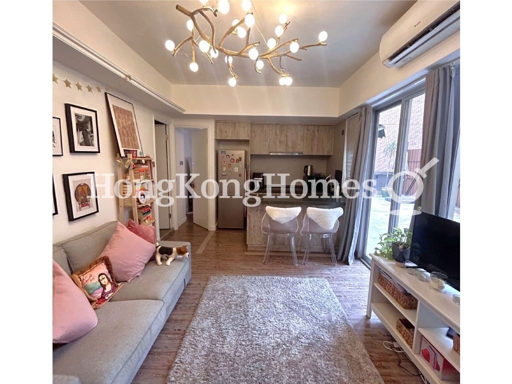 Living and Dining Room with Open Kitchen — Pao Woo Mansion, Wan Chai